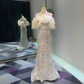 CUSTOMIZED LUSTROUS SILVER GOWN image 0