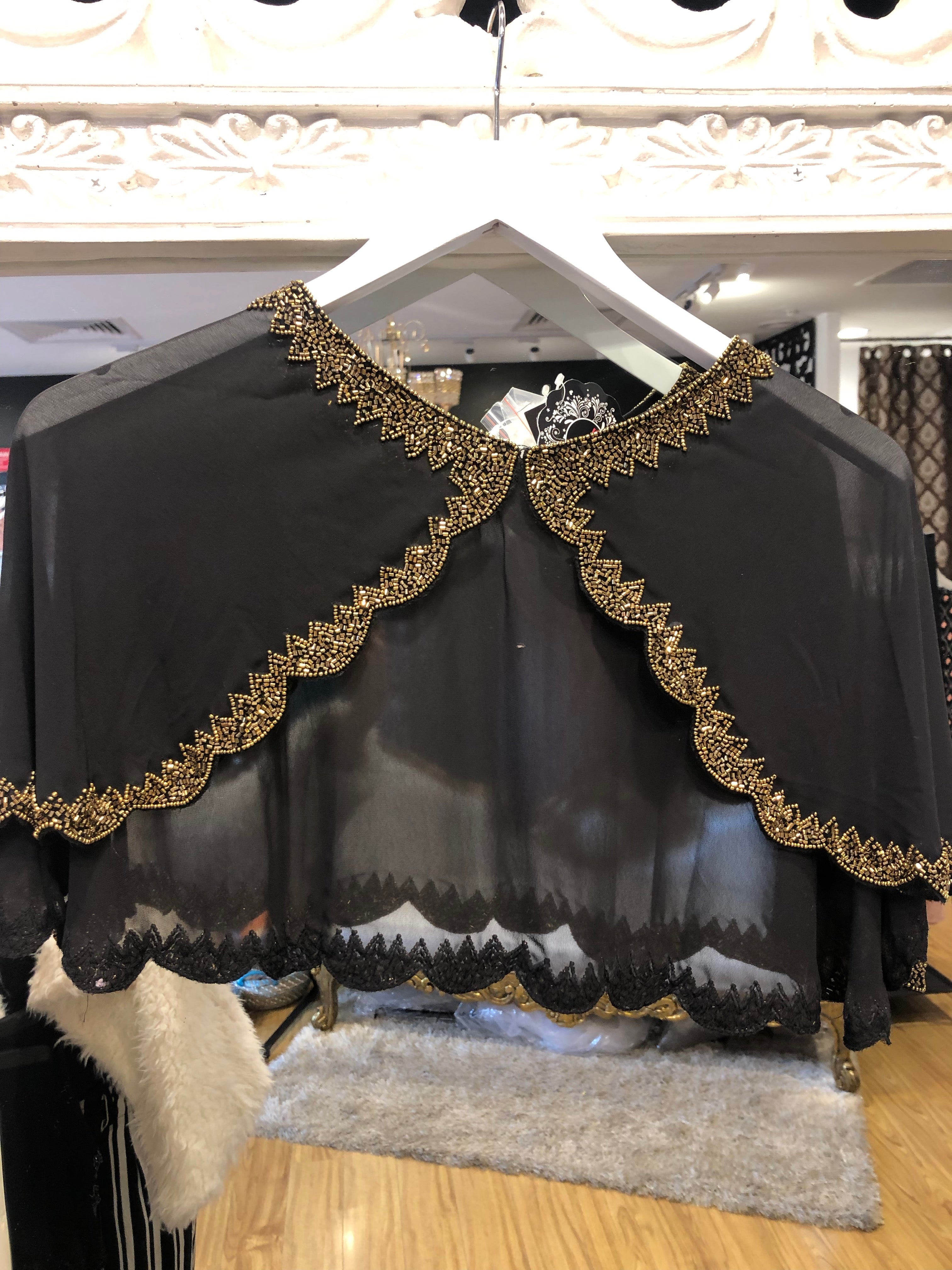 CAPE DESIGN BEADED SHRUG image 0