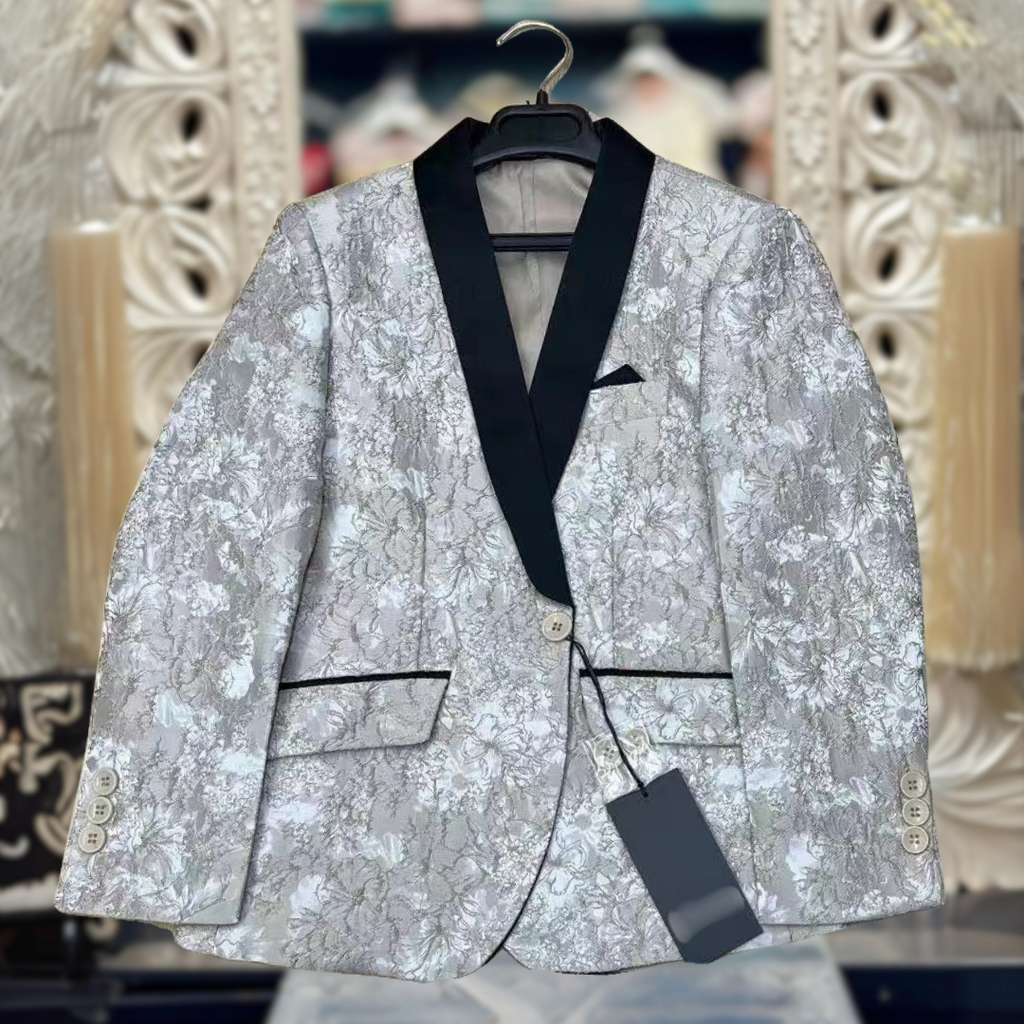 LUCAS JACQUARD CHAMPAGNE (3PCS SUIT) image 4