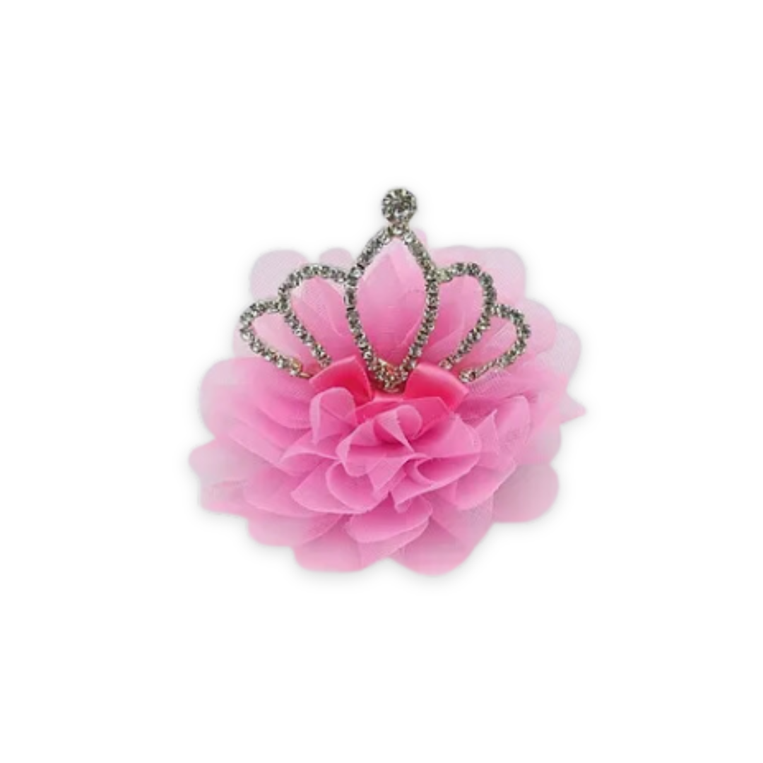 CROWN HAIR CLIP PINK image 0