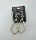 DIAMOND BOW DROP GOLD EARRINGS image 0