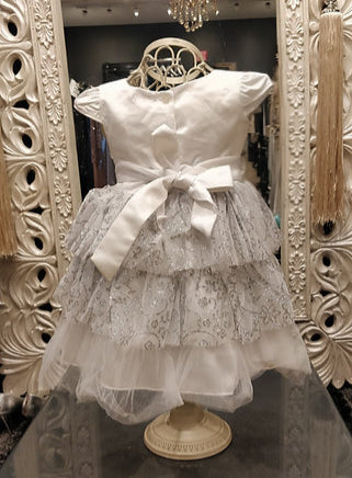 GWEN WHITE/SILVER BABY DRESS image 1