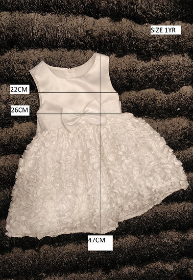 EVERLEY WHITE BOW BABY DRESS image 3