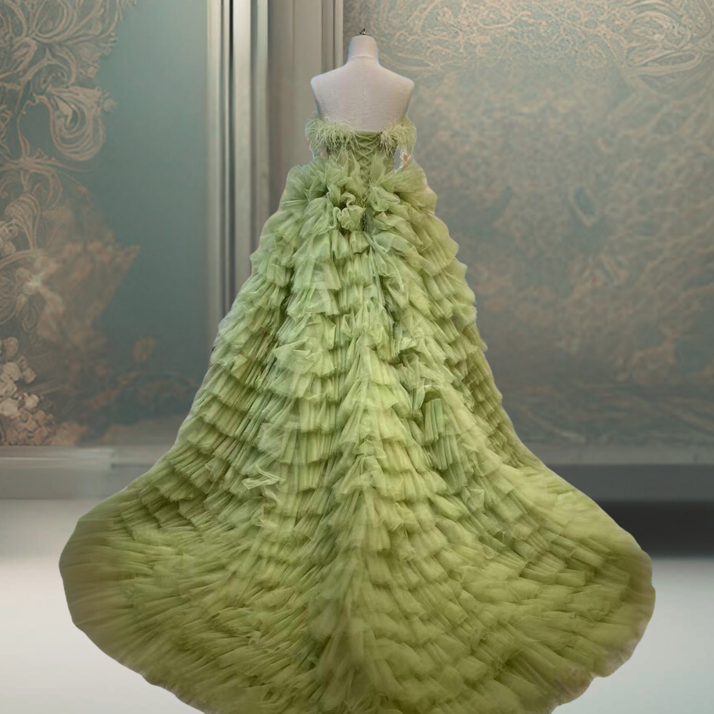 CUSTOMIZED EMERALD BREEZE GOWN image 1