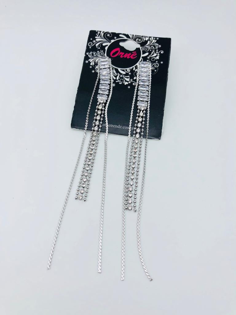 LONG CUBIC MULTI STRINGS DROP EARRINGS image 0