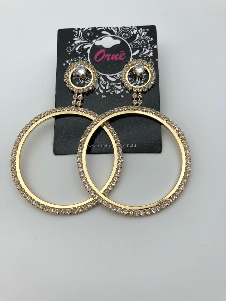 ORBIT CHARM GOLD EARRINGS image 0