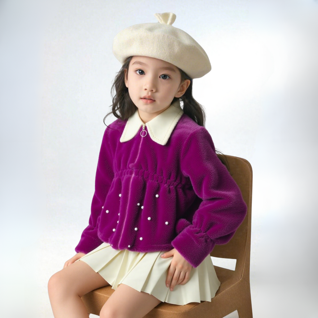 ELISA - PURPLE PLUSH FAUX FUR JACKET image 0