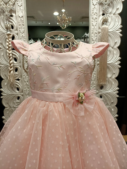 VADA DOTS PEACH DRESS image 1
