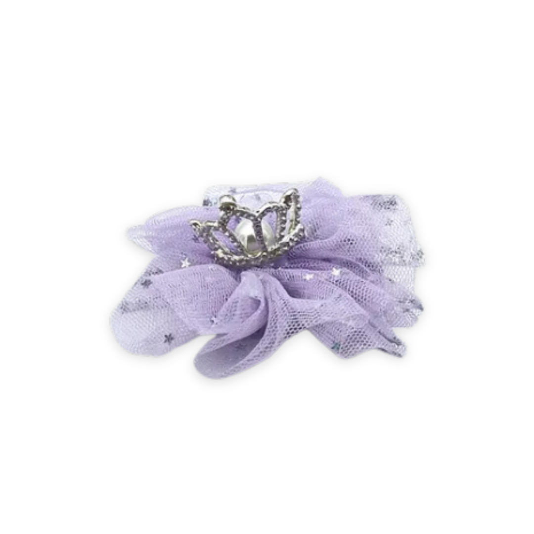 CROWN DIAMANTE HAIR CLIP LAVENDER image 0