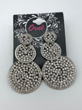 LUNA CIRCLE CHANDELIER SILVER EARRINGS image 0