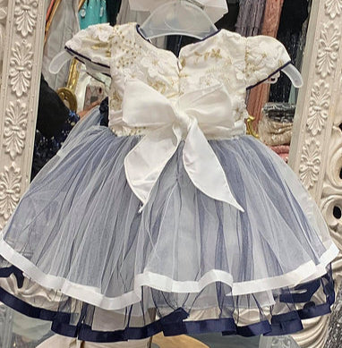 ERIN BLUE EMBROIDERY BABY DRESS image 1