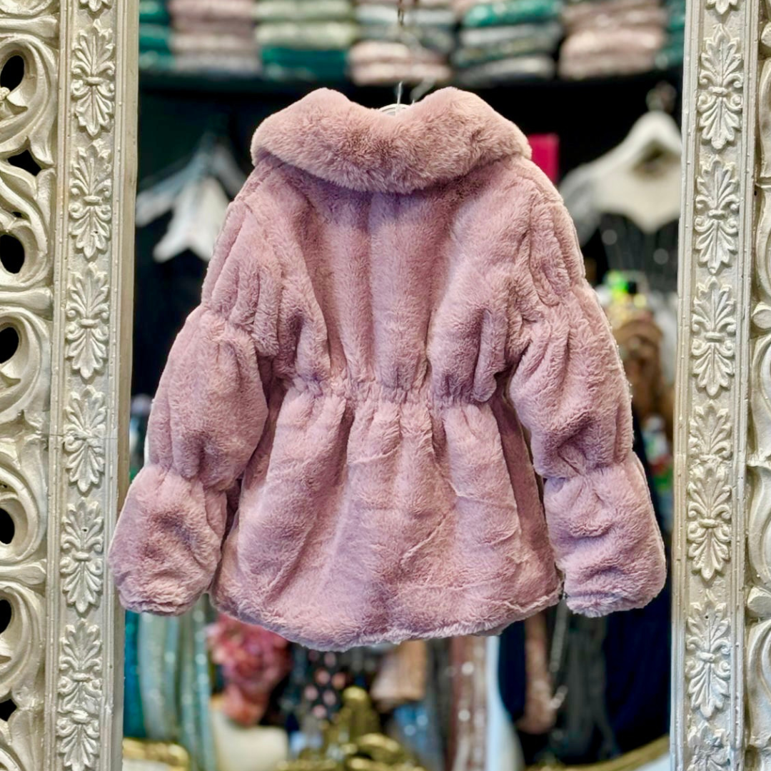 RAVEN - PINK PLUSH FAUX FUR JACKET image 3