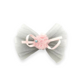 BOW TISSUE HAIR CLIP GREY image 0