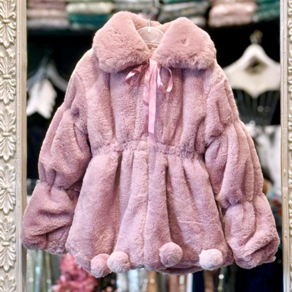 RAVEN - PINK PLUSH FAUX FUR JACKET image 2