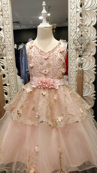 HOLLY HIGH-LOW BLUSH DRESS image 1