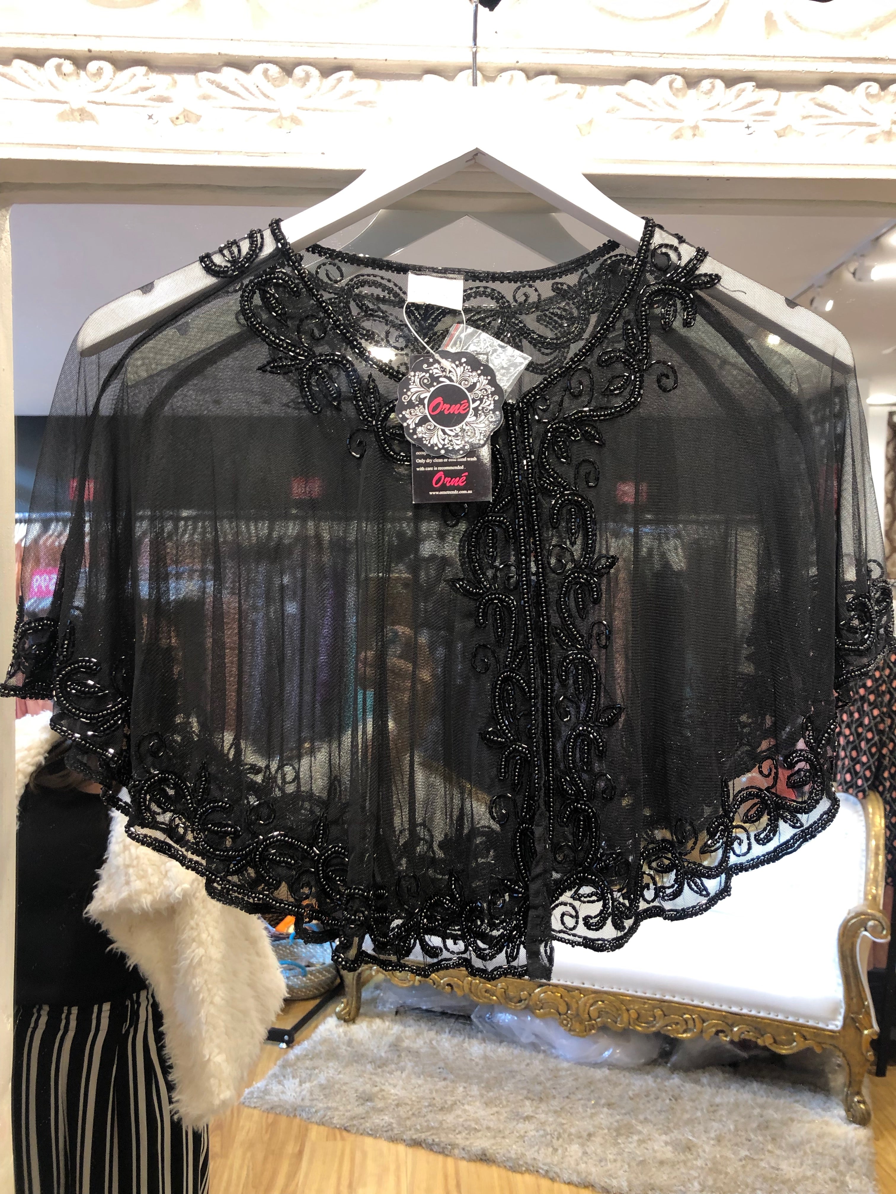BEADED BORDER SHRUG image 0