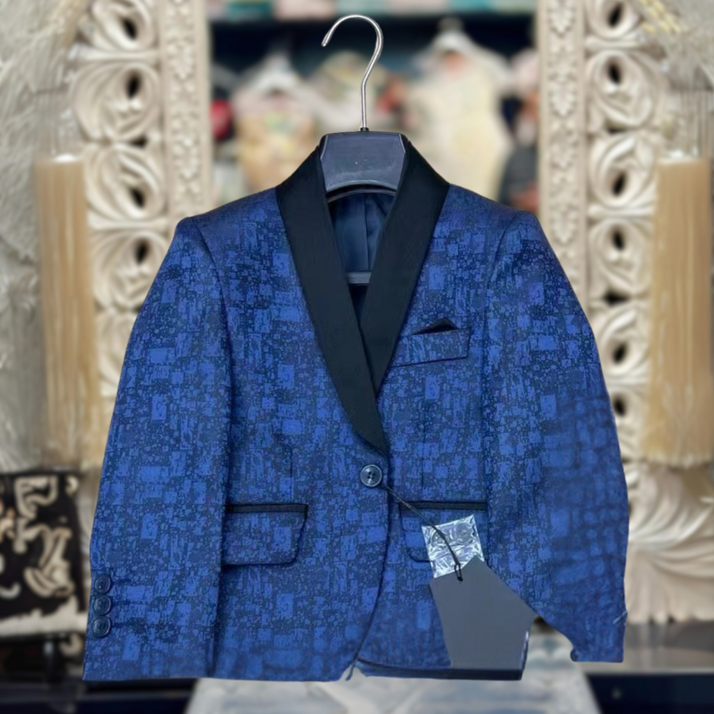 HENRY BLUE JACQUARD (3PCS SUIT) image 2