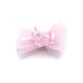 BOW TISSUE HAIR CLIP PINK image 0