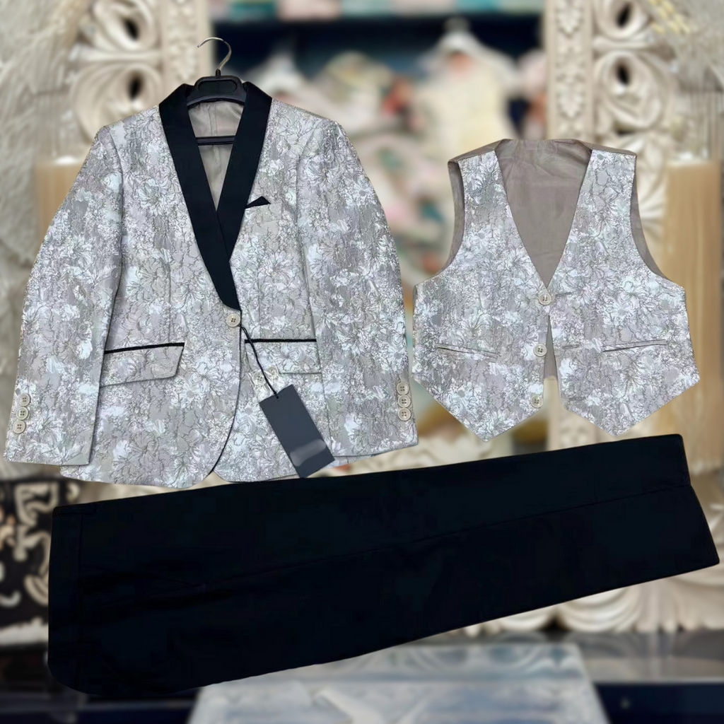 LUCAS JACQUARD CHAMPAGNE (3PCS SUIT) image 0
