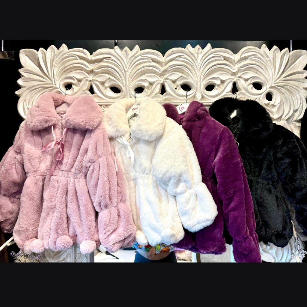 ADELINA - WHITE PLUSH FAUX FUR JACKET image 3