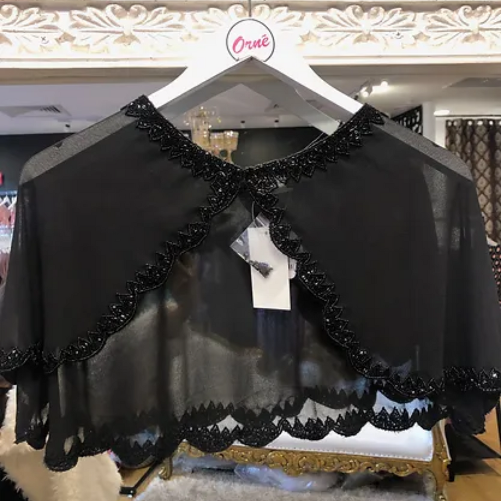 CAPE DESIGN BEADED SHRUG image 0