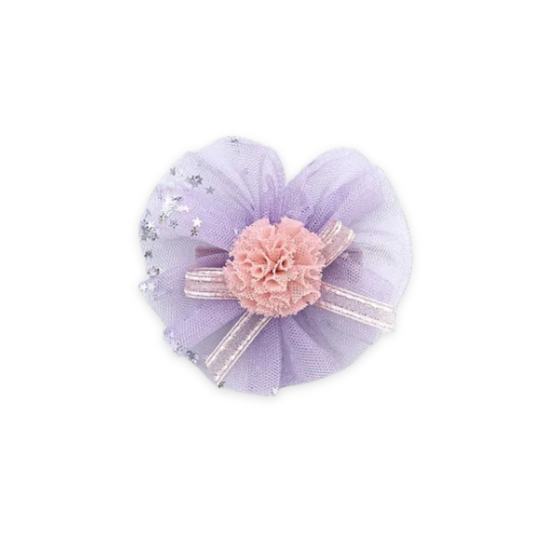 SILVER GLITTER HAIR CLIP LAVENDER image 0