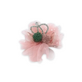 POMPOM CROWN HAIR CLIP PEACH image 0