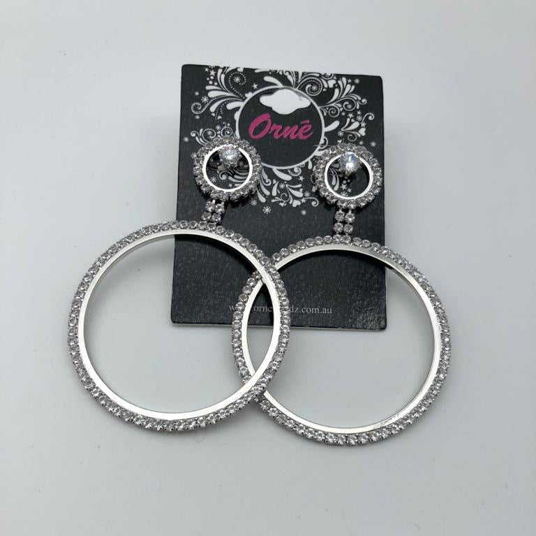 ORBIT CHARM SILVER EARRINGS image 0