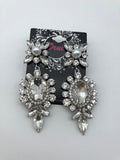 DIAMANTE FLORAL DROP EARRINGS image 0
