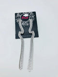 LONG STRING S-DESIGN SILVER EARRINGS image 0