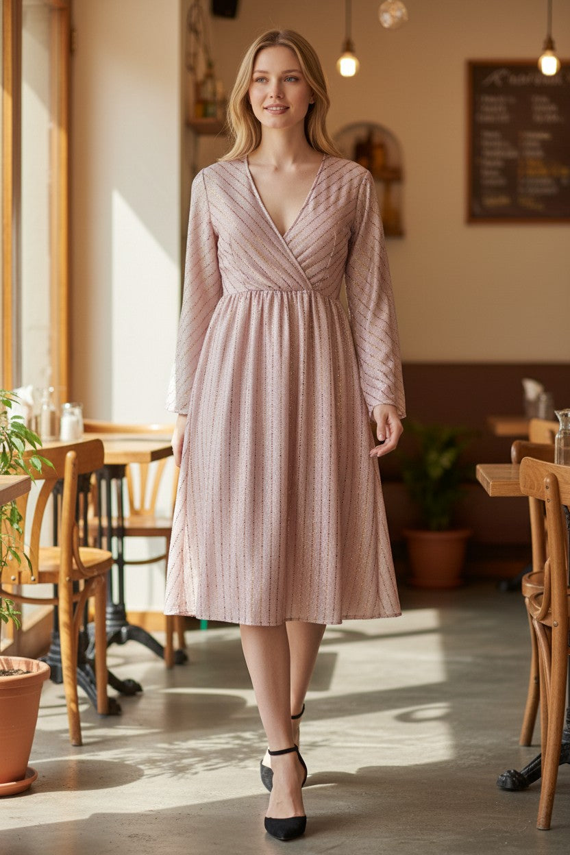 SANDRA plus size Bell Sleeve Dress