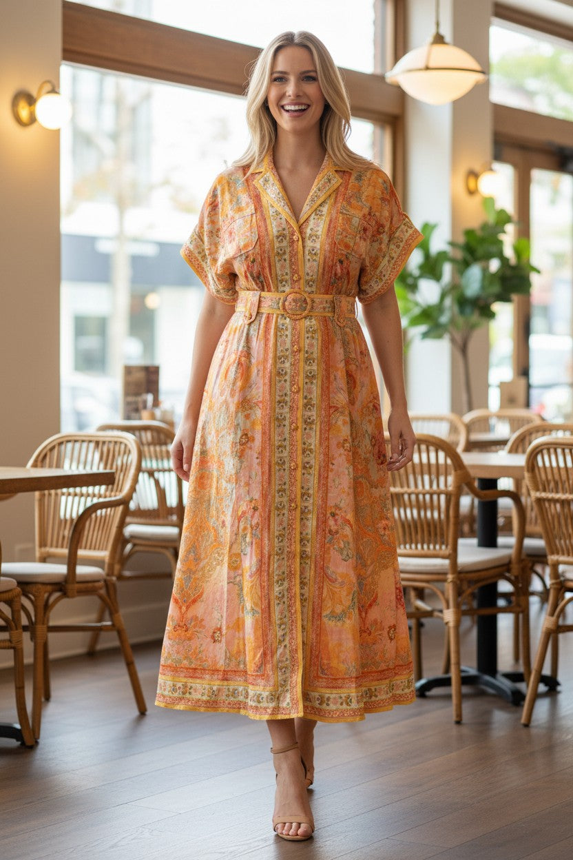 HARMONY Printed Maxi Dress