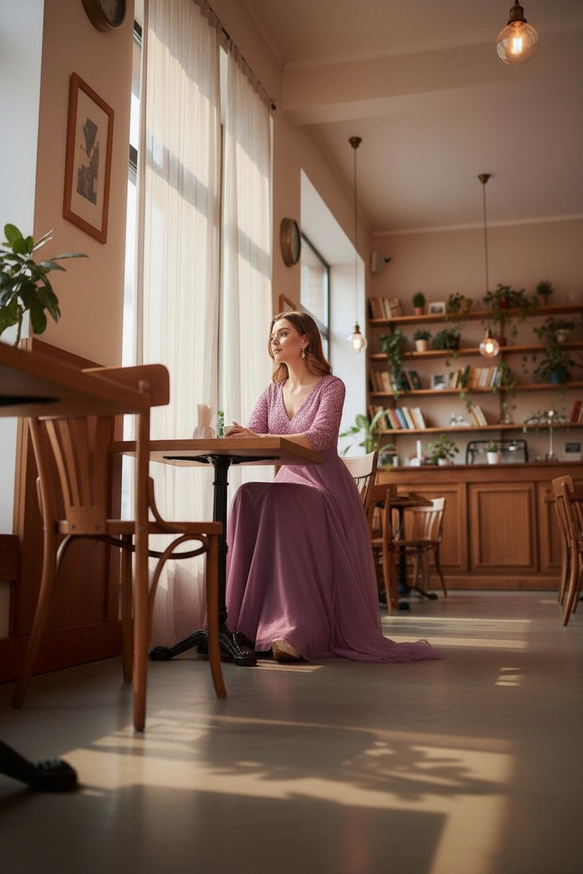 AURELIA A line Long Gown