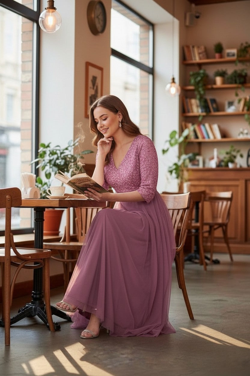 AURELIA A line Long Gown