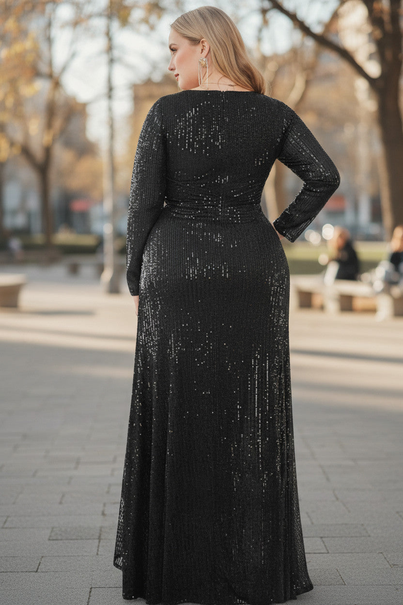 YARETZI sequin Glitter Gown