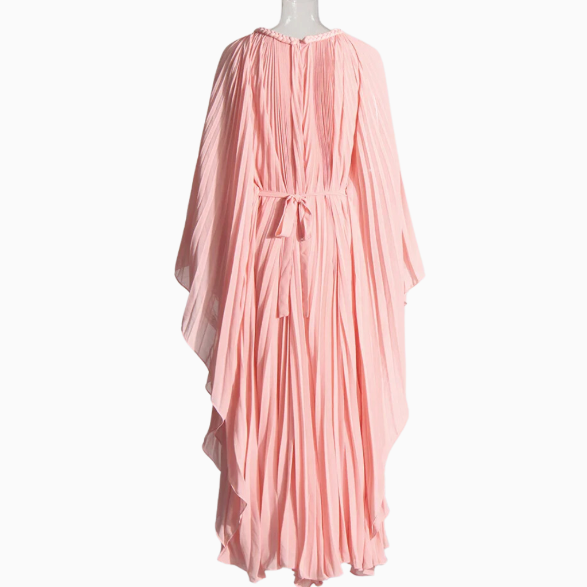 Layla Pleated Gown-Peach