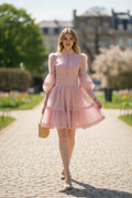 Anika Puff Sleeve Knee Length Dress