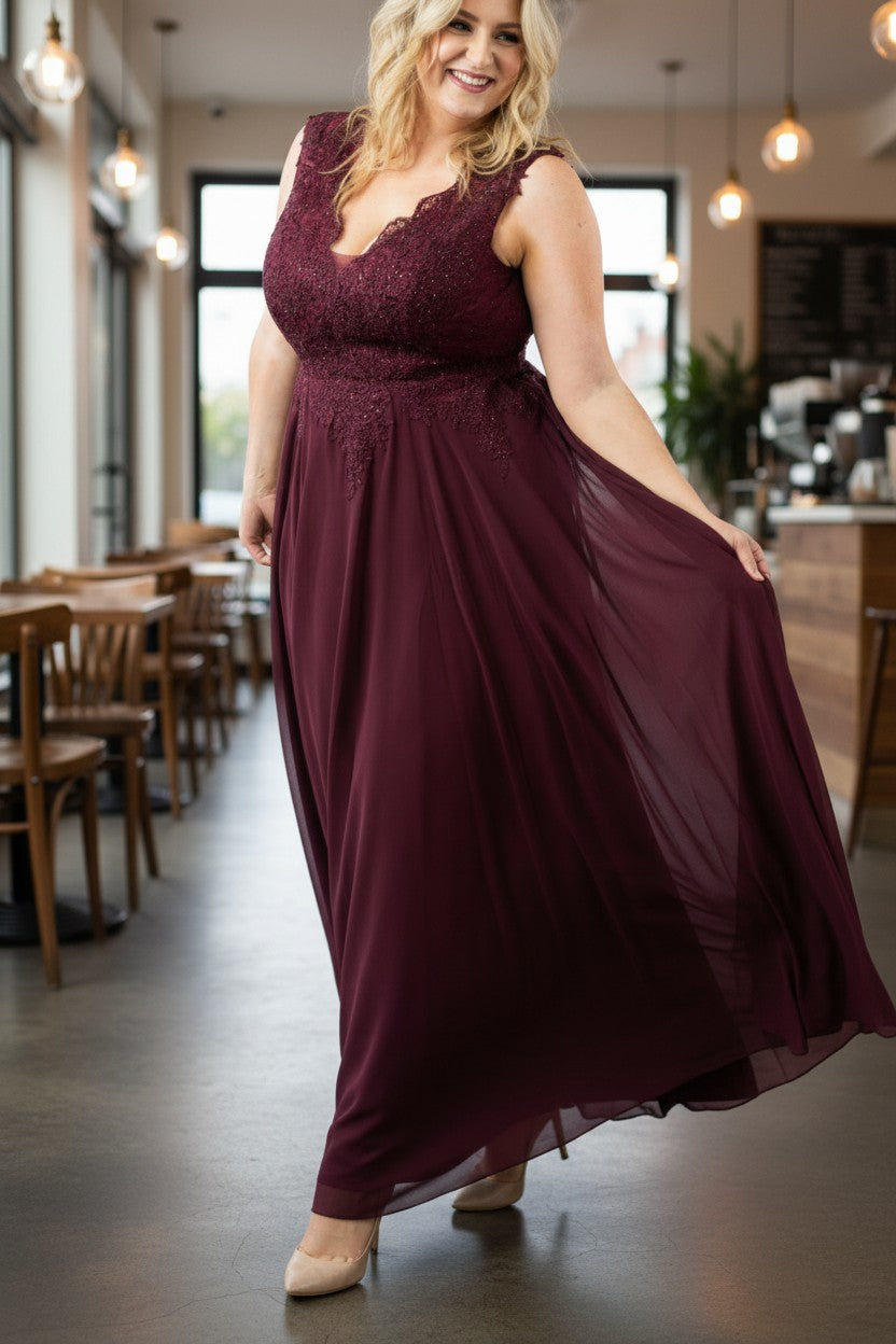 DAISY Wine Bridesmaid/Mother of Bride Gown