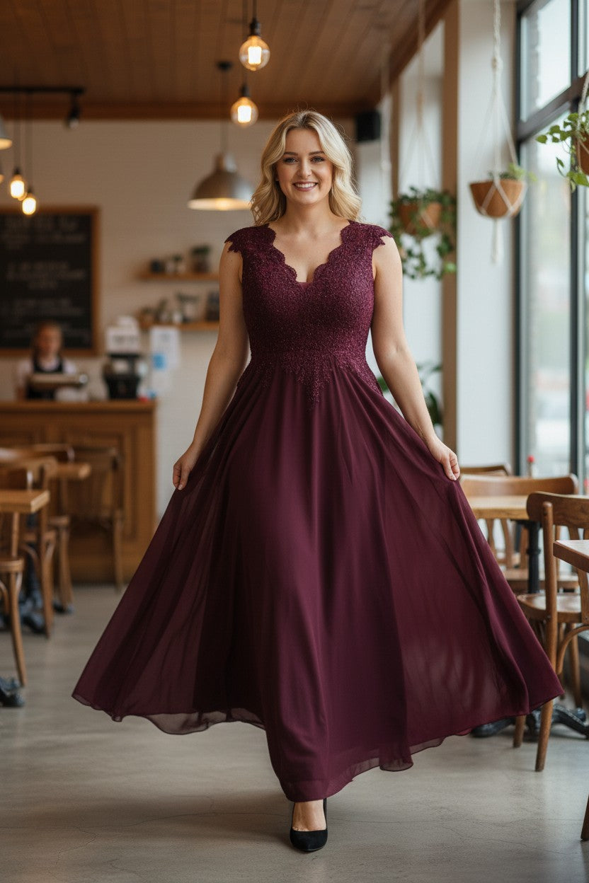 DAISY Wine Bridesmaid/Mother of Bride Gown