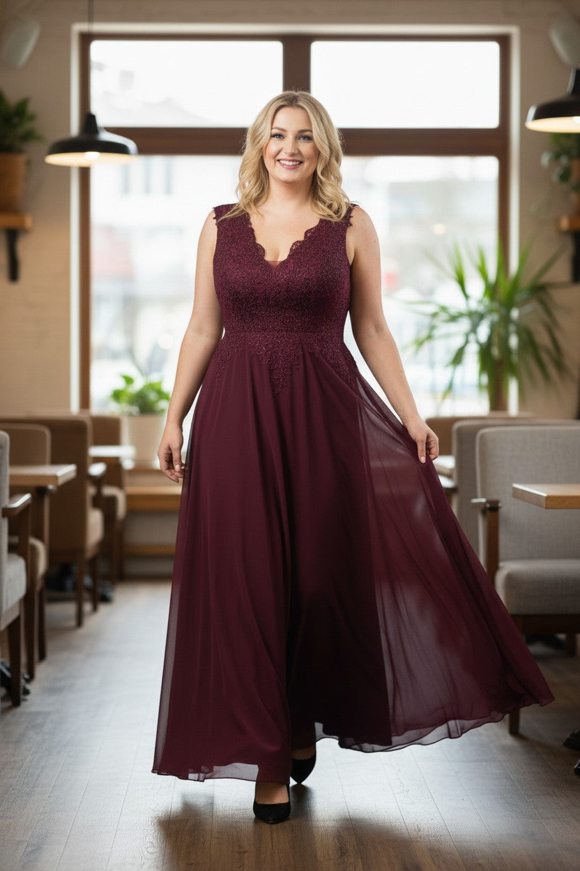 DAISY Wine Bridesmaid/Mother of Bride Gown