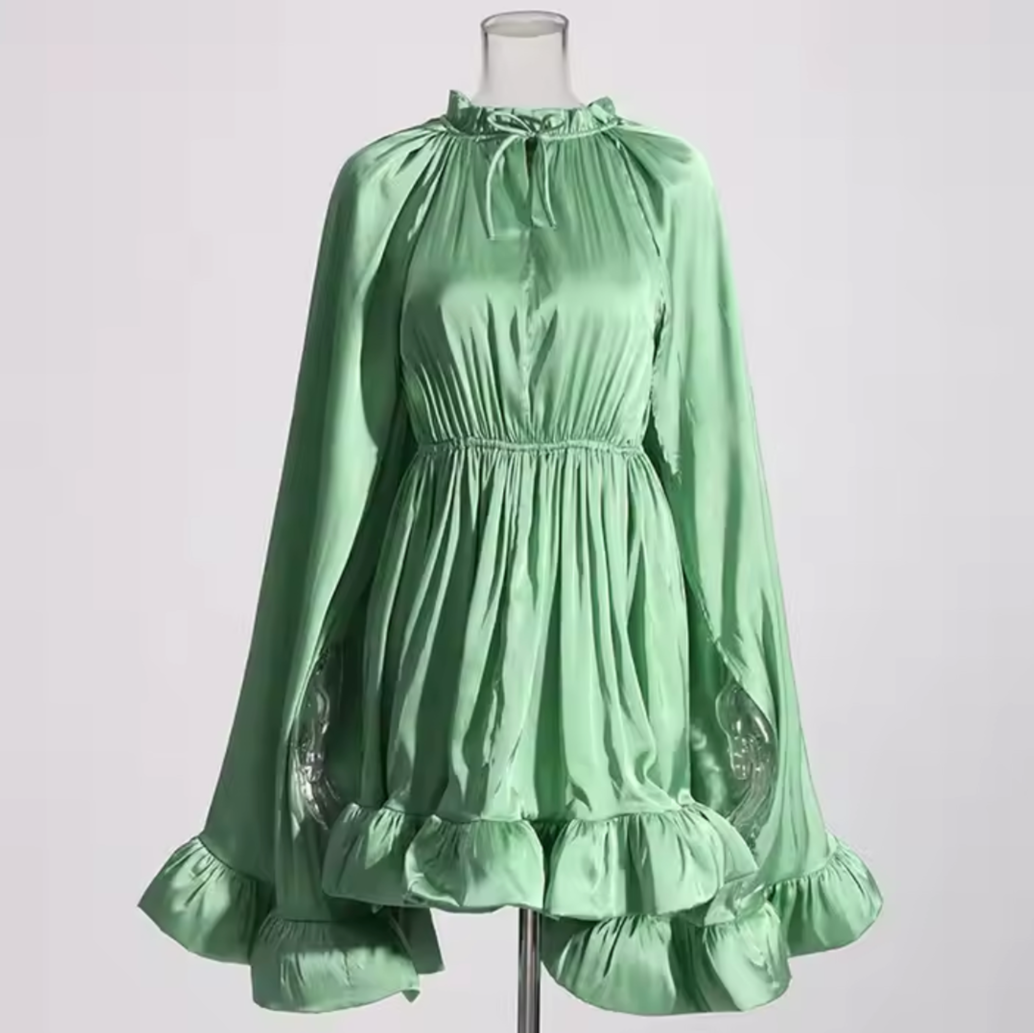 CLARA Long Bell Sleeve/Cape Dress