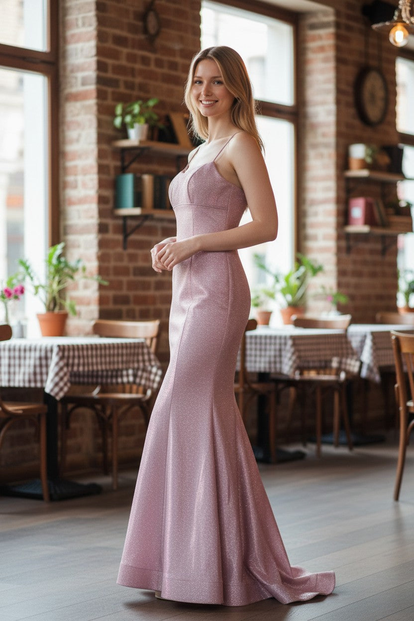 KASSANDRA long Shimmer Dress