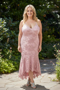 BELINDA Dusty Pink High Low Dress