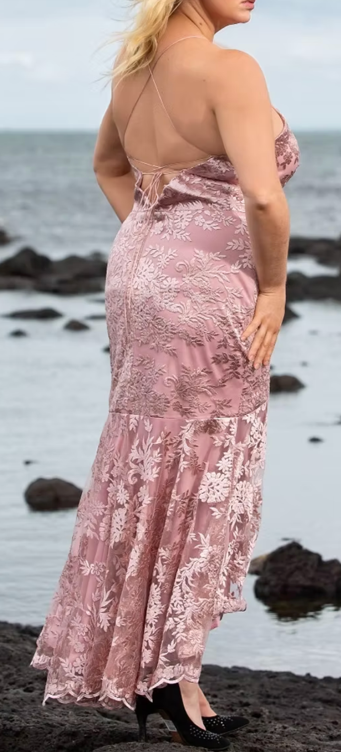 BELINDA Dusty Pink High Low Dress