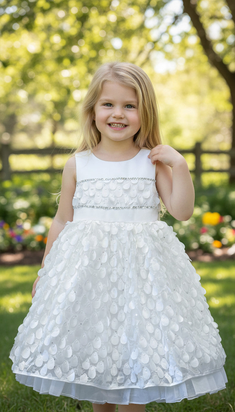 Neri Drop Applique Baby Dress