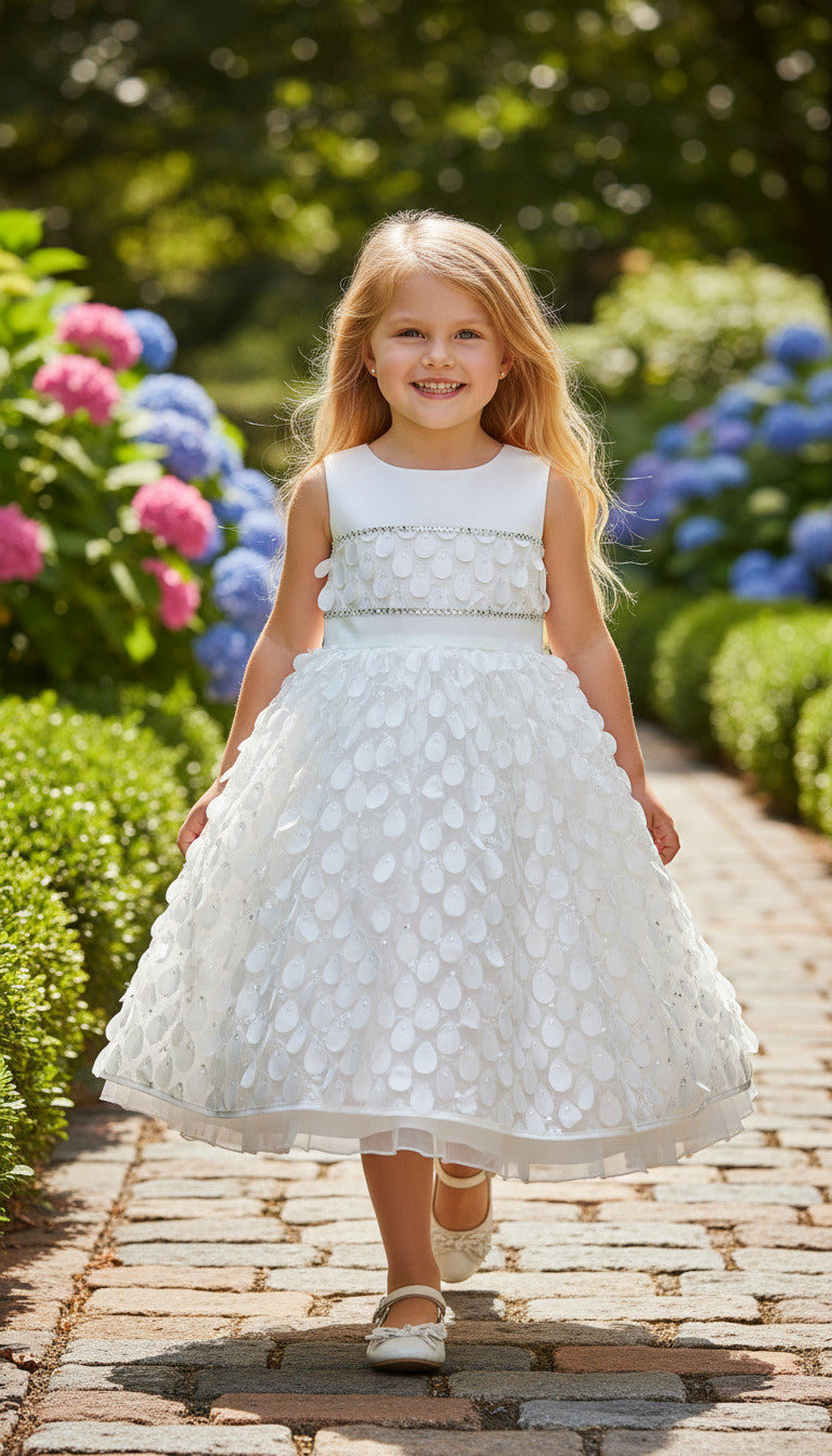 Neri Drop Applique Baby Dress