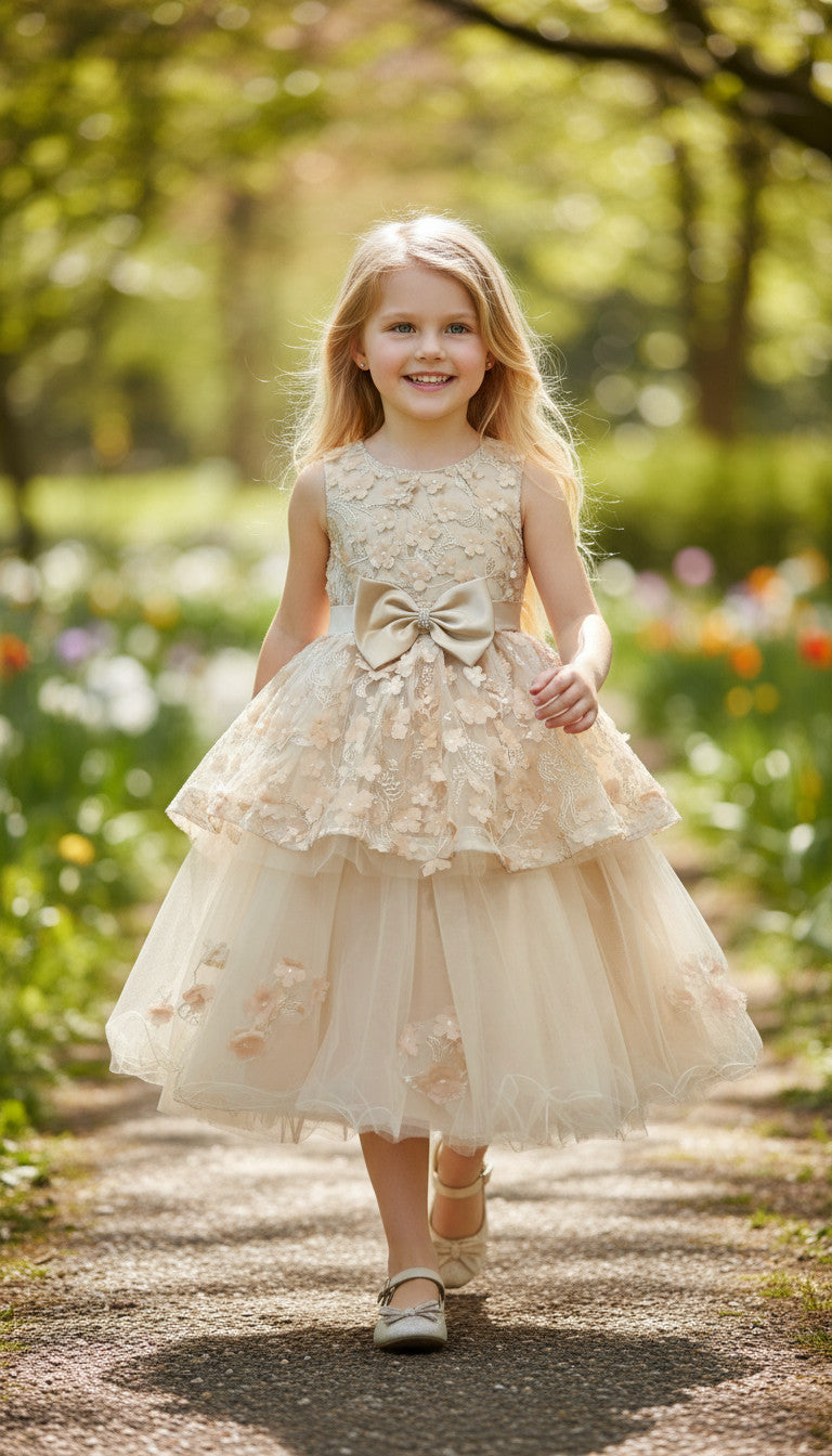 Sienna High Low Gown- Champaigne
