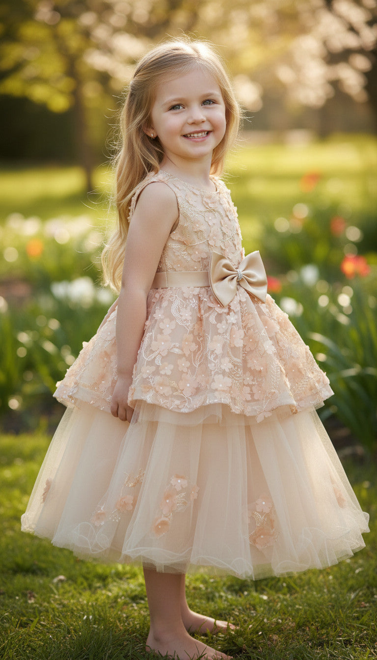 Sienna High Low Gown- Champaigne