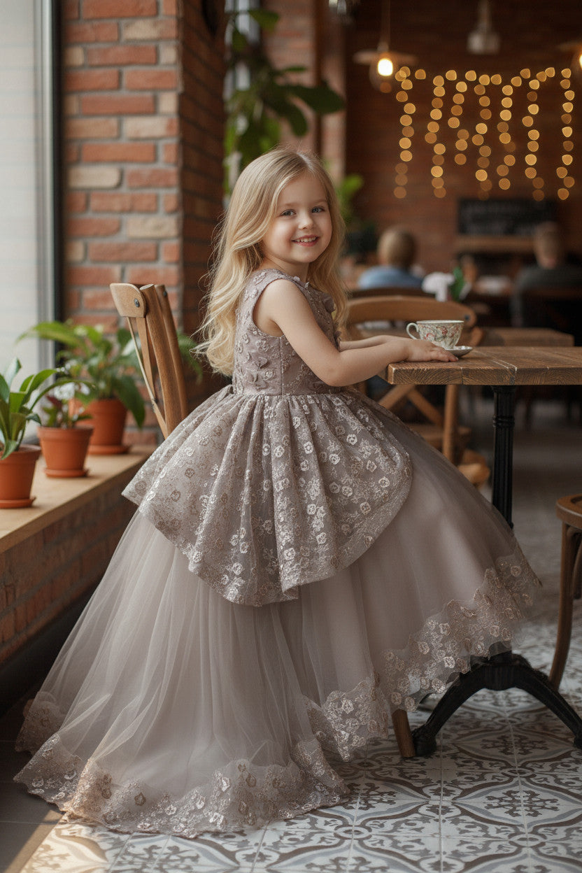 Kristina High Low Light Mauve Dress