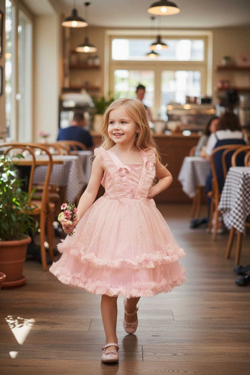 Miracle Tulle Dress-Soft Peach